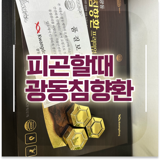  침향환 성분 기운내기 광동 침향환 프리미엄 원료 확인하기