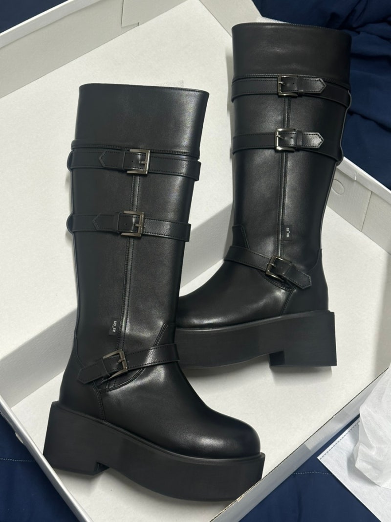 애즈온 MAYA LONG BUCKLE BOOTS