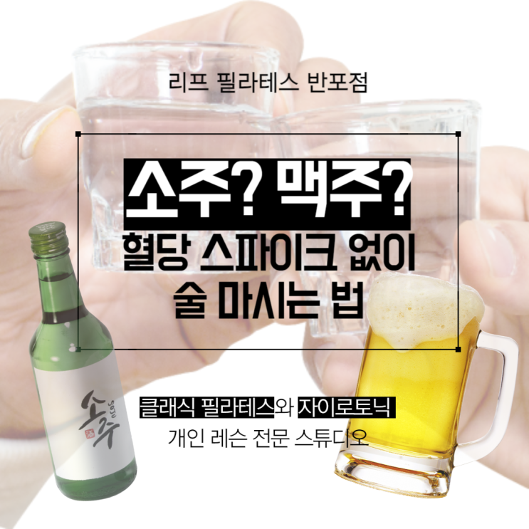  [고속터미널역 필라테스] 맥주? 소주? 혈당에 그나마 나은 술은..?