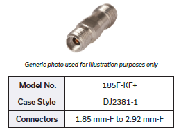  Mini-circuits코리아, COAXIAL Adapter, 동축 어댑터, RF 케이블과 장비의 상호 연결, Model : 185F-KF+