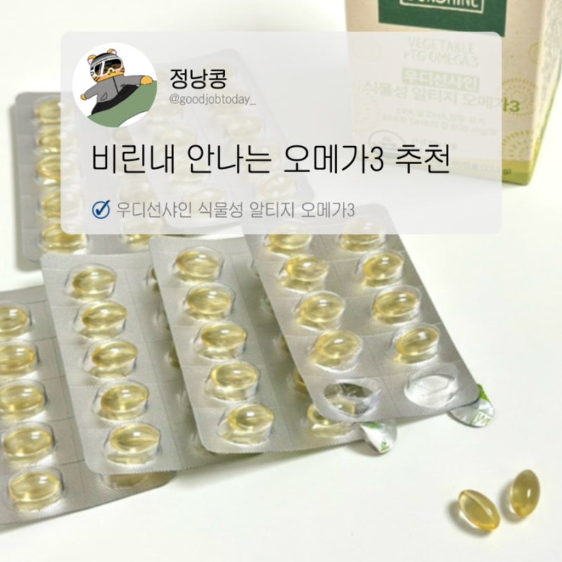 우디선샤인 식물성 알티지 오메가3 추천 임산부오메가3