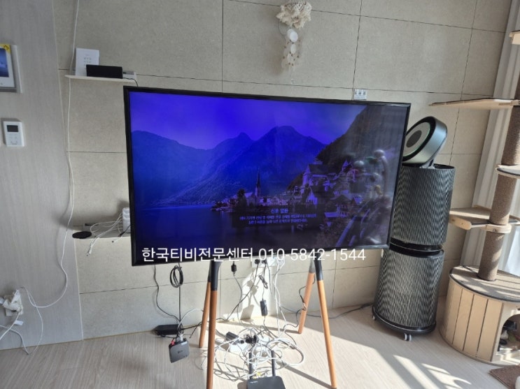  tv화면수리 백라이트이상으로 파랗게 변함 인천 연수동
