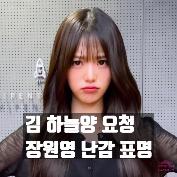  하늘양의 꿈은 장원영…유족 조문 요청에 네티즌들 갈등 폭발!