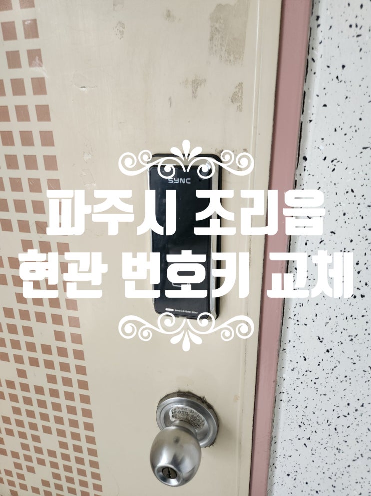  파주열쇠 도어락 고장 현관 번호키 교체 설치! 조리읍 그린시티동문아파트