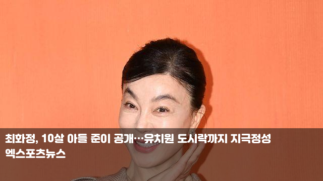 최화정, 10살 아들 준이 공개…유치원 도시락까지... 