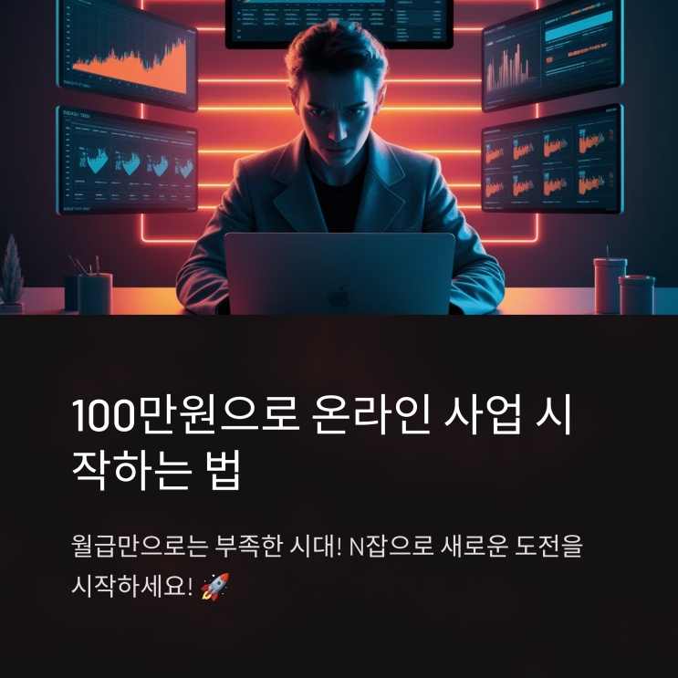  N잡 시대! 100만 원으로 온라인 사업 시작하는 법