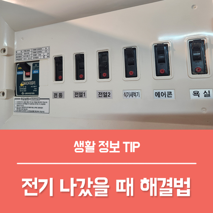 두꺼비집 내려감 전기 나갔을때, 전기 누전 차단기 사용법!