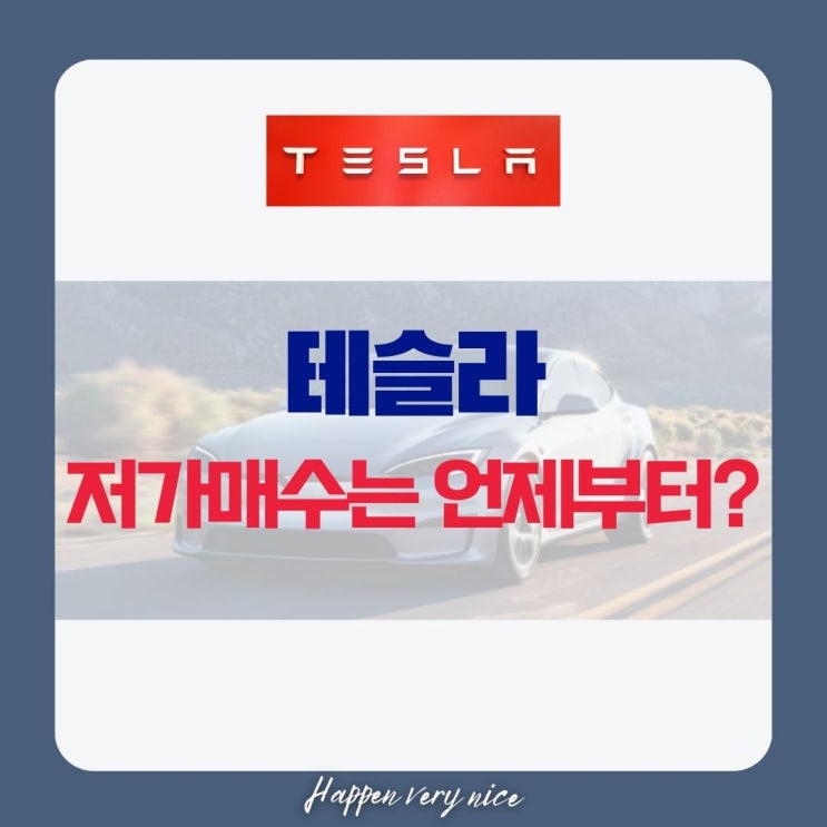  테슬라 주가 하락 저가 매수 타이밍 언제오나?