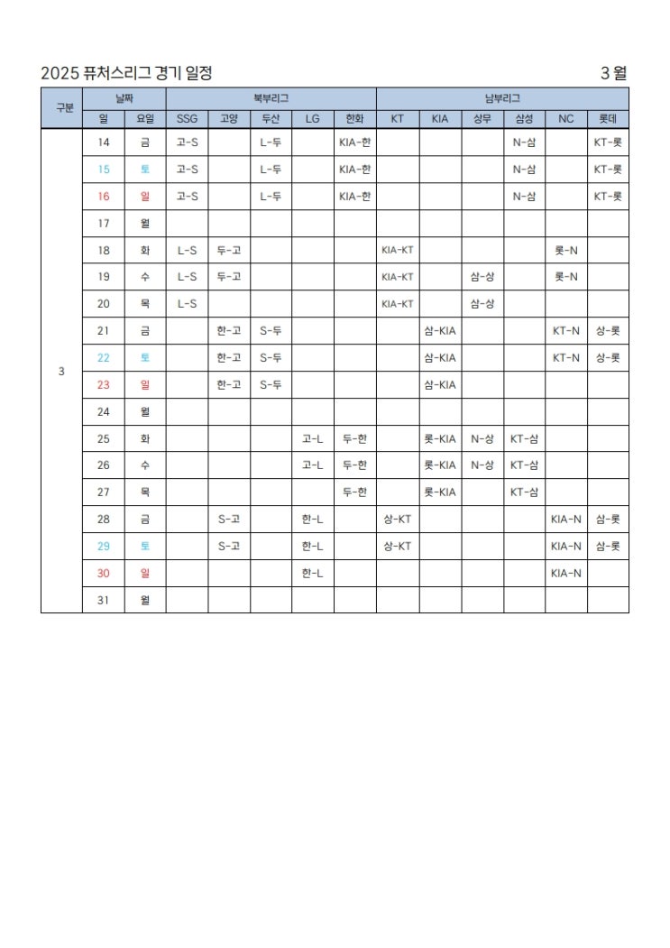 2025 KBO <b>퓨처스</b>리그 경기 일정 / <b>퓨처스</b>리그 <b>챔피언</b> 결정전