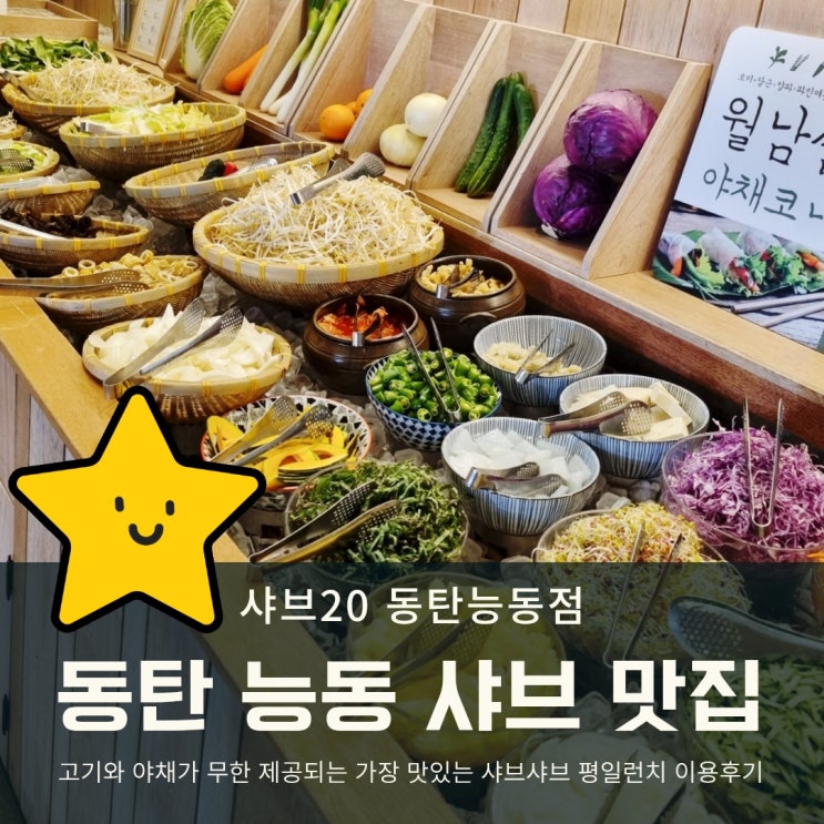  동탄 능동 맛집 샤브20 평일런치 이용후기