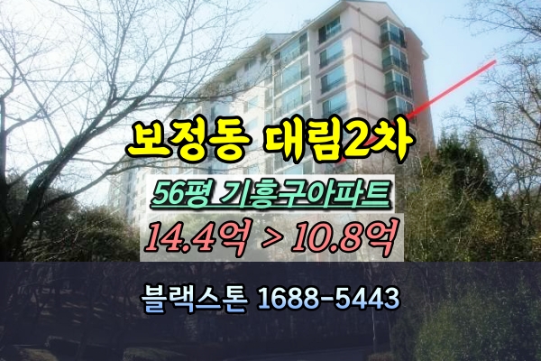  보정동 대림아파트 2차 경매 56평 207동