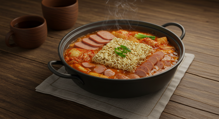  깊고 진한 국물! 햄 부대찌개 레시피