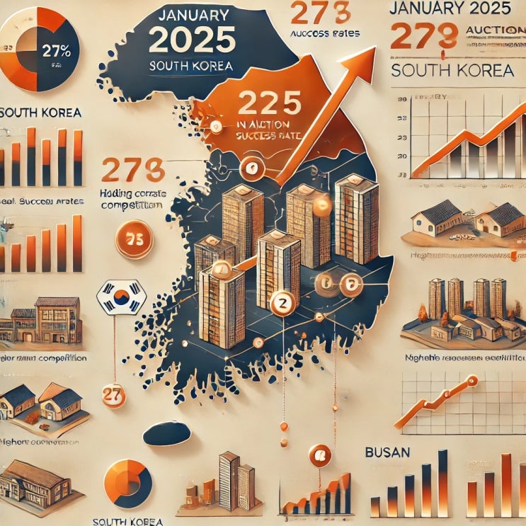부동산 경매 시장 반등! 2025년 1월 낙찰률·낙찰가율 분석 부동산 경매 시장 반등! 2025년 1월 낙찰률·낙찰가율 분석
