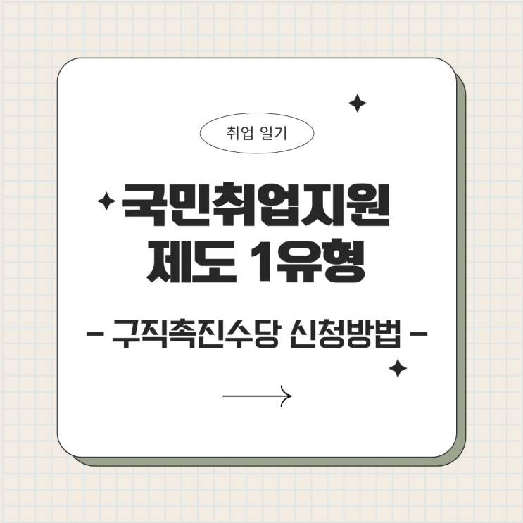  [취업 일기] 국민취업지원제도 1유형 <구직촉진수당 신청방법>