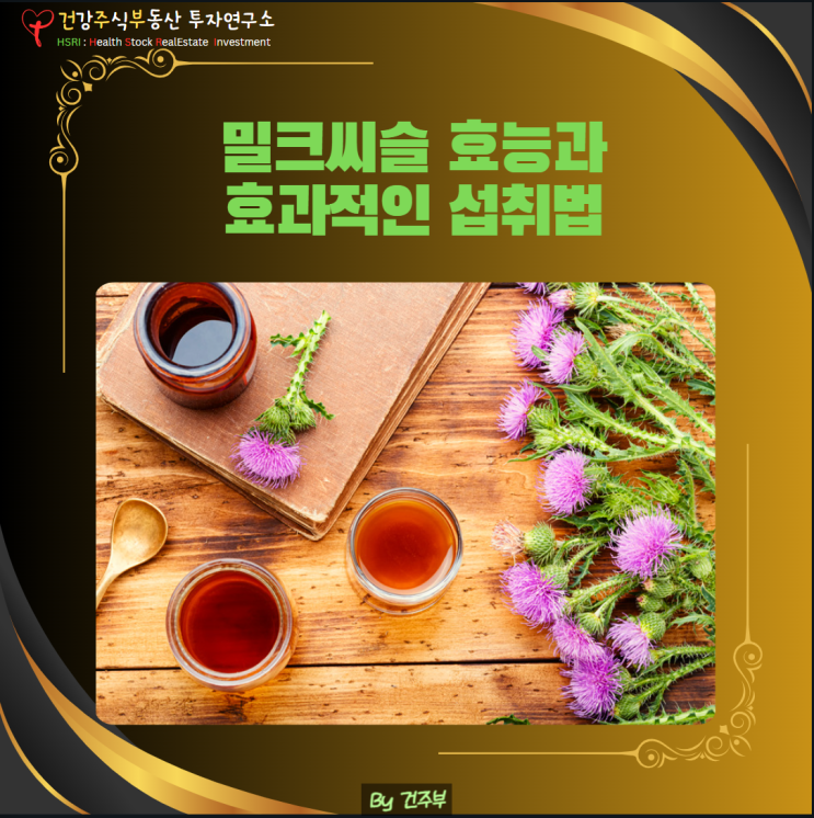  밀크씨슬 효능과 효과적인 섭취법, 제대로 알고 드시나요?