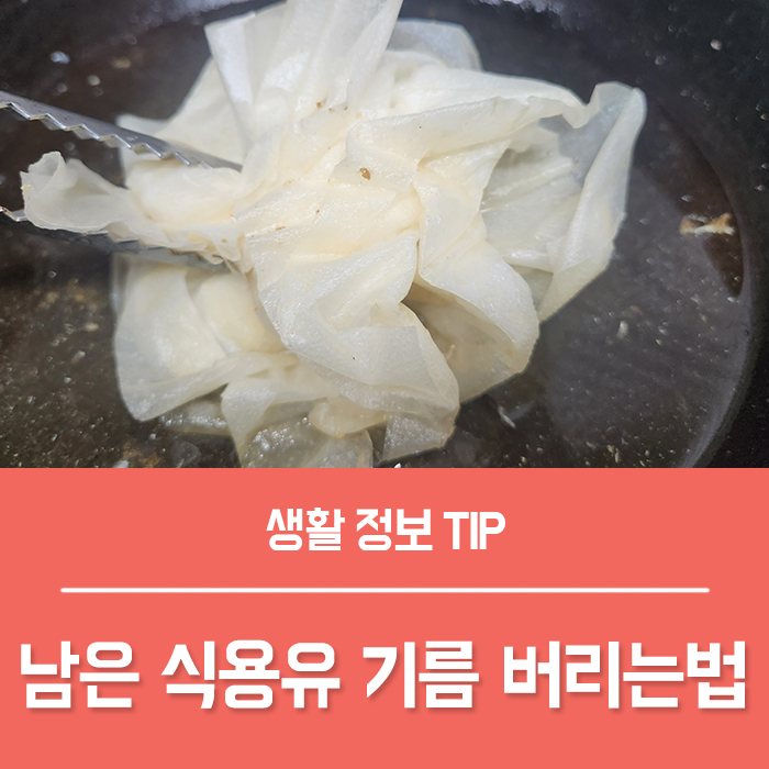  기름버리는법 TOP4, 남은 식용유 버리기 궁금하신가요?
