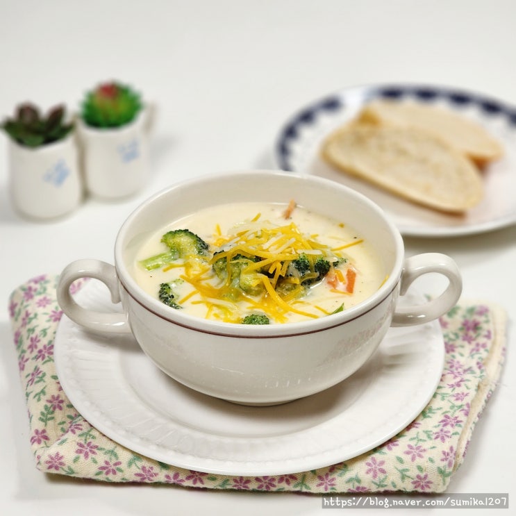 브로콜리 체다 스프 만들기 초간단 야채 크림수프 브로콜리 체다 스프 만들기 초간단 야채 크림수프