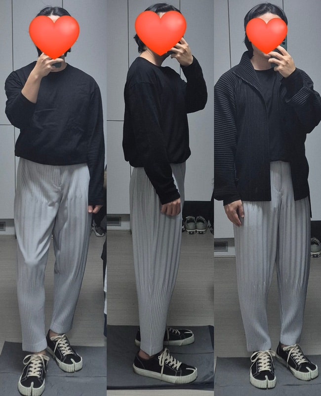[신세계강남] 옴므플리세 베이직 팬츠; 배정남 바지(JF451 라이트 그레이)