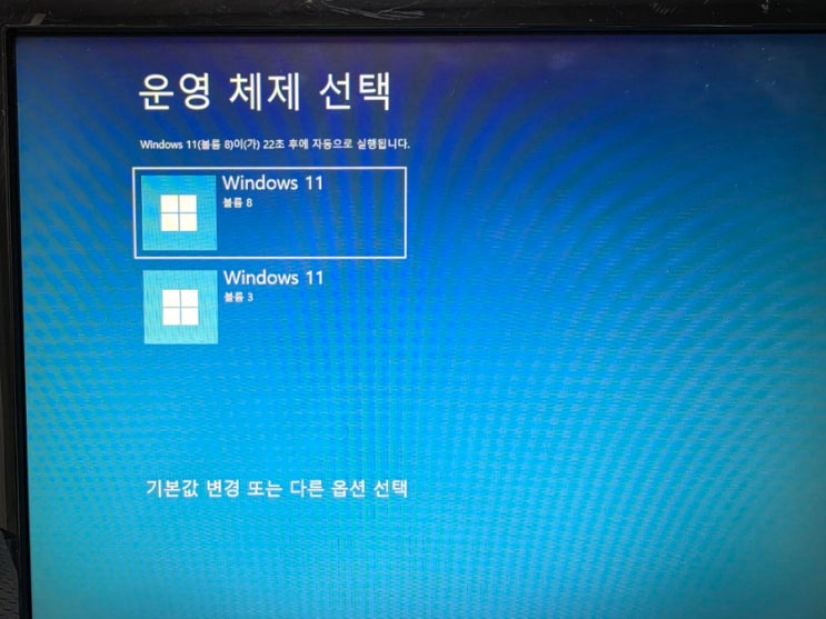  윈도우11 운영체제 선택 문제 해결