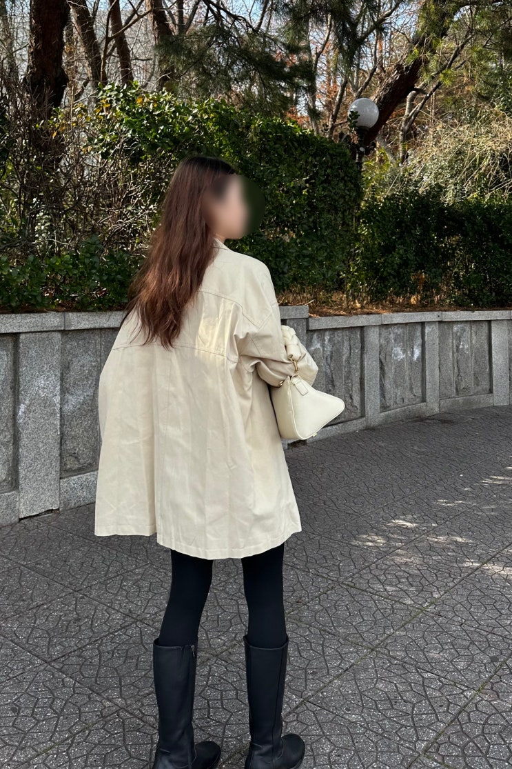  [ 쉬혜 ] 봄가을 여성 고급스러운 오버핏 트렌치코트