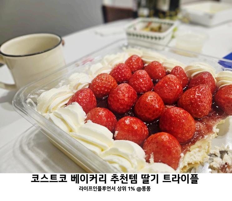  코스트코 추천템 베이커리 디저트 어린이 간식 추천 딸기 트라이플 케이크 후기