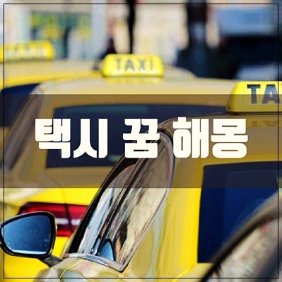 택시 타는 꿈 택시 잡는 꿈 놓치는 꿈 사고나는 꿈 내리는 꿈 운전하는 꿈 등 택시관련 꿈해....
