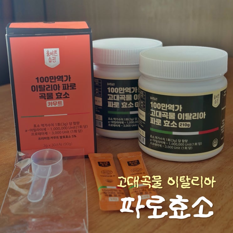  [ 올바른 습관 ] 맛있는 미숫가루 맛, 100만역가 고대 곡물 이탈리아 파로효소