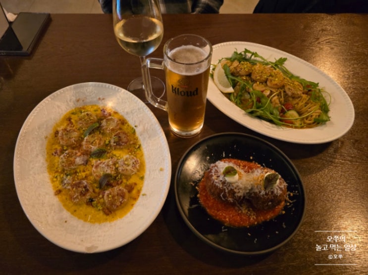  [수원 성균관대역 맛집] 오스테리에 우노 / 아란치니, 단호박 크림 뇨끼, 엔초비 오일&관자 추천