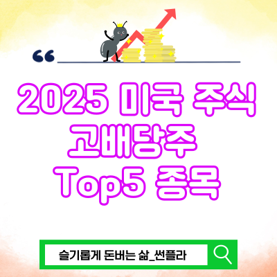  2025 미국 주식 고배당주 top5 종목