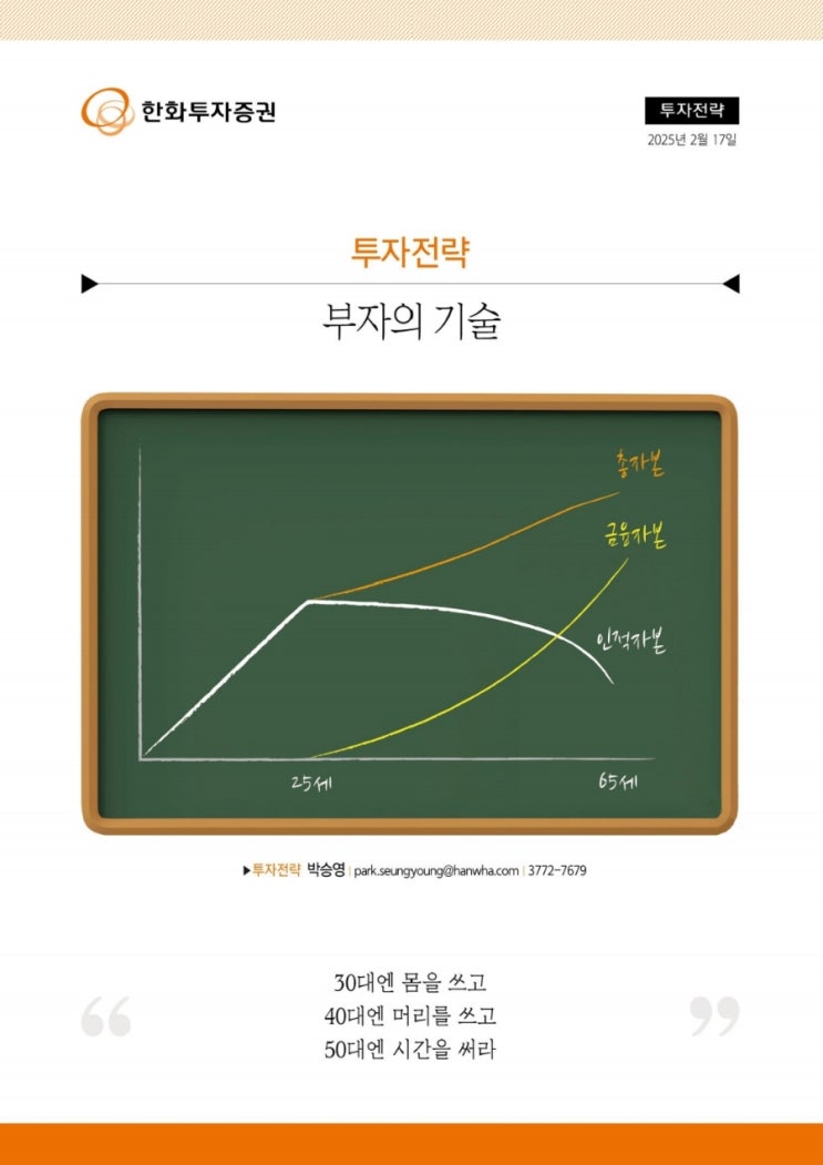 부자의 기술 (투자전략. 한화증권 2025년 2월) 부자의 기술 (투자전략. 한화증권 2025년 2월)