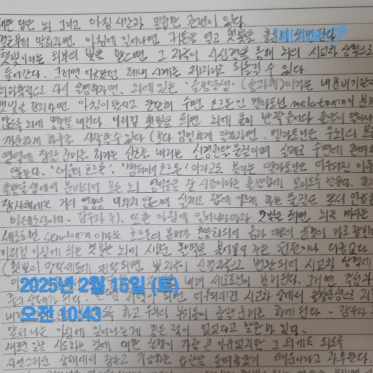  필사 아침의재발견