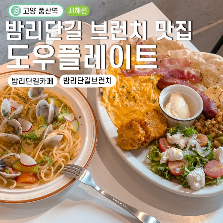 일산 밤리단길 브런치 카페 도우플레이트 데이트코스 추천