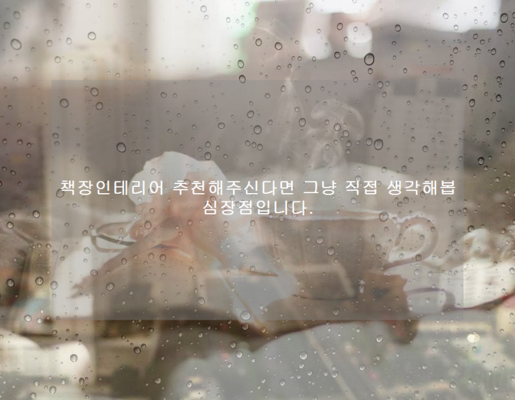  책장인테리어 추천해주신다면 그냥 직접 생각해봅심장점입니다.