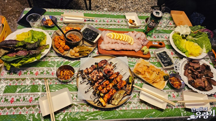  먹방 일상 먹을 것에 진심 인자 들의 캠핑 요리