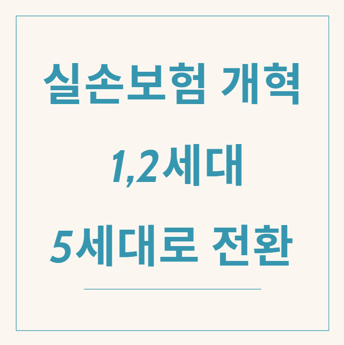  실손보험 개혁: 1세대·2세대에서 5세대로의 전환, 그 배경과 전망