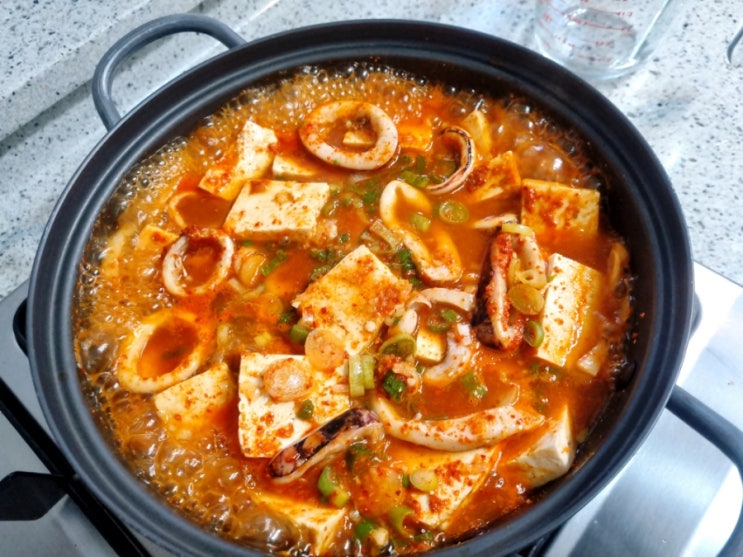  대전 두부두루치기 손두부 오징어두부두루치기 만들기 두부칼로리