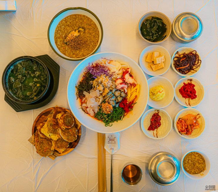  속초 물회 아침식사 맛집 추천 한화리조트 설악워터피아 근처 애견동반 식당 바람꽃해녀마을
