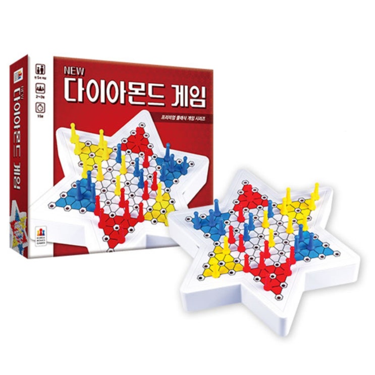  코리아보드게임즈 뉴 다이아몬드 게임, 혼합색상, 1개