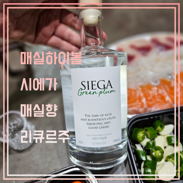  시에가매실향 리큐르주 매실하이볼 만들기