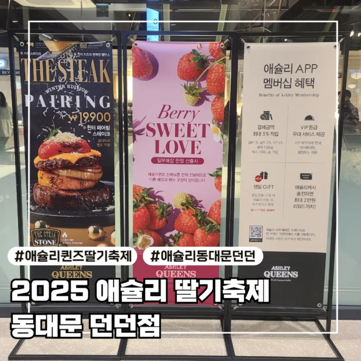  [2025 애슐리 퀸즈 딸기 축제] 던던 동대문점 내 돈 내산 후기 (feat. 베스트 메뉴)