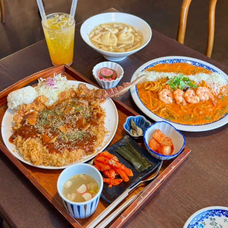  광주 동명동 돈까스 맛집 동백카츠 동명점 : 엄청 크고 맛있는 뼈돈카츠와 꾸덕한 로제파스타까지!