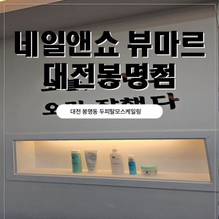  대전피부자격증 봉명동 네일앤쇼뷰마르 두피탈모스케일링 후기