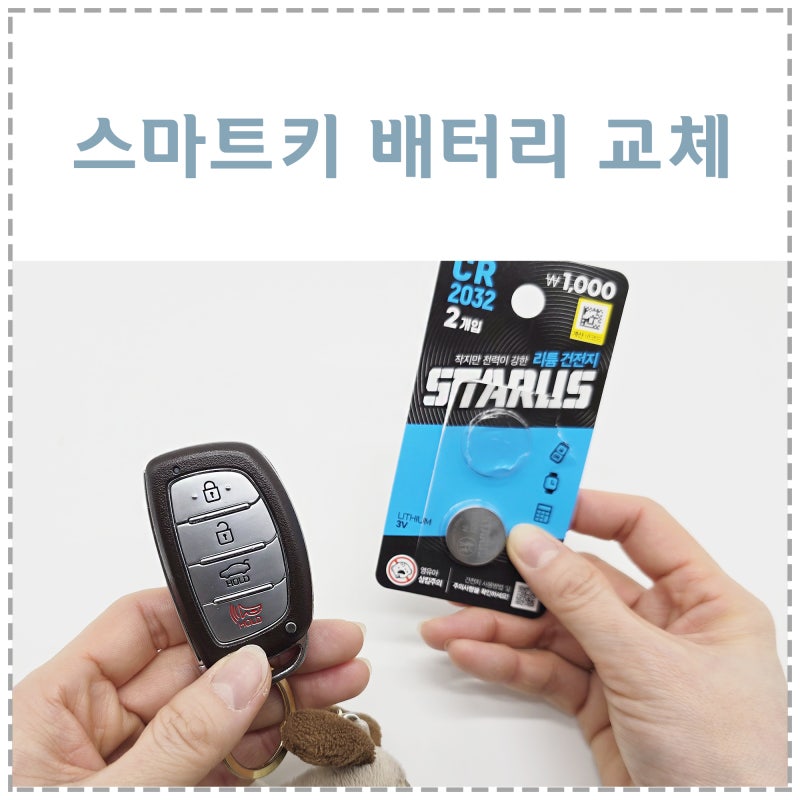 아반떼 스마트키 배터리 교체 방법 다이소 건전지 종류