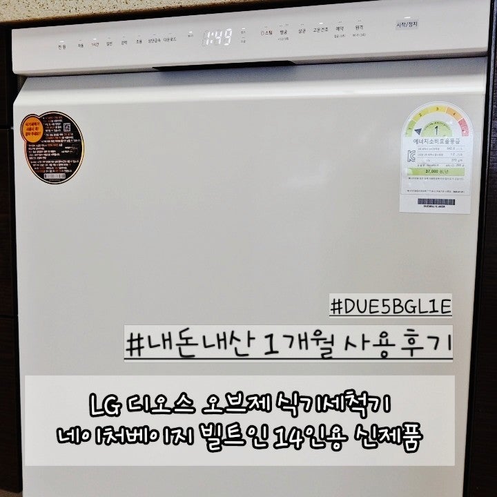  [식기세척기 추천] 내돈내산 1등급 14인용 식기세척기 사용후기 및 사용법 2025년 LG 디오스 오브제 식기세척기 DUE5BGL1E 네이처베이지