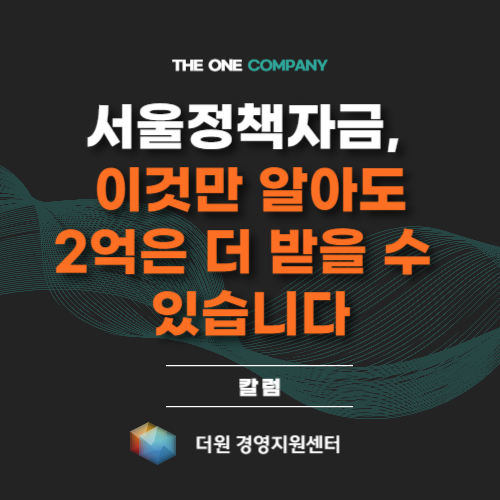  서울 정책 자금, 이것만 알아도 2억은 더 받을 수 있습니다.