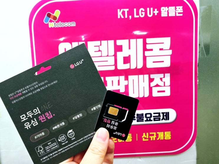  모두의원칩 유플러스 유심 셀프개통방법