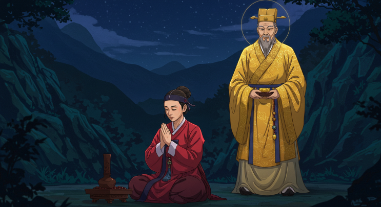  옥황상제께서 직접 인간의 몸에 내릴 수 있는 가