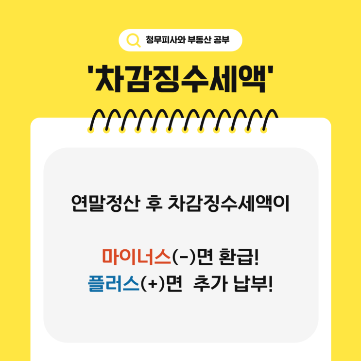  차감징수세액 마이너스 플러스 의미와 결정세액 지급일은?