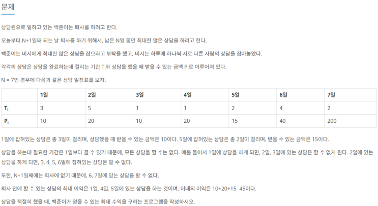  [백준 15486] 퇴사 2