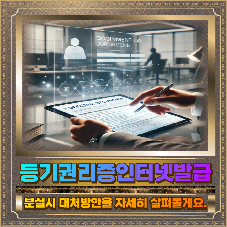  등기권리증인터넷발급 분실 시 대처법